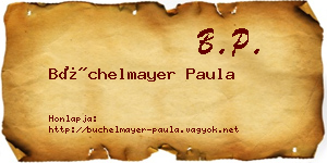 Büchelmayer Paula névjegykártya